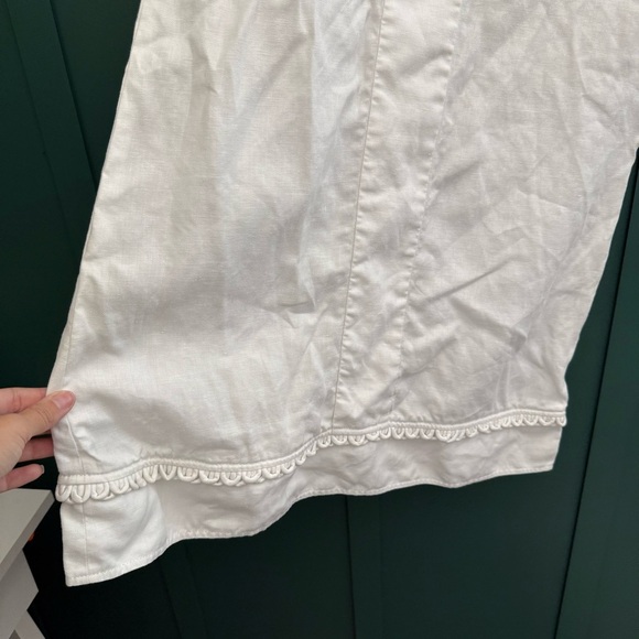 See by Chloe White Sleeveless Linen Flax Dress Nautical A Line - Picture 3 of 10